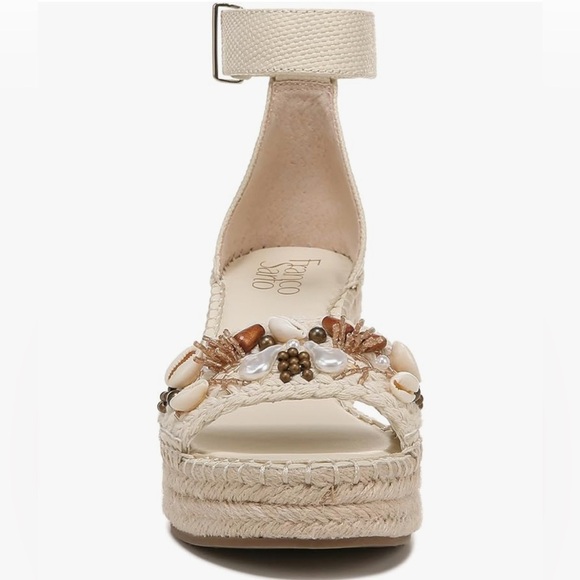 Franco Sarto Women’s Clemens Shell Espadrilles Wedge Sandals Size 9.5 - Picture 2 of 6